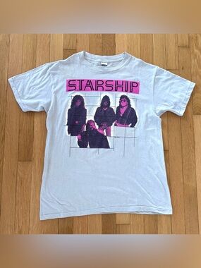 Vintage 80s Starship Tour T Shirt Mens XL 1987 Its Not Over Single Stitch Band
